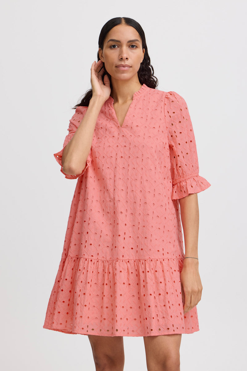 B.Young Bygalla Strawberry Pink Embroidered Layered Dress, 20814935