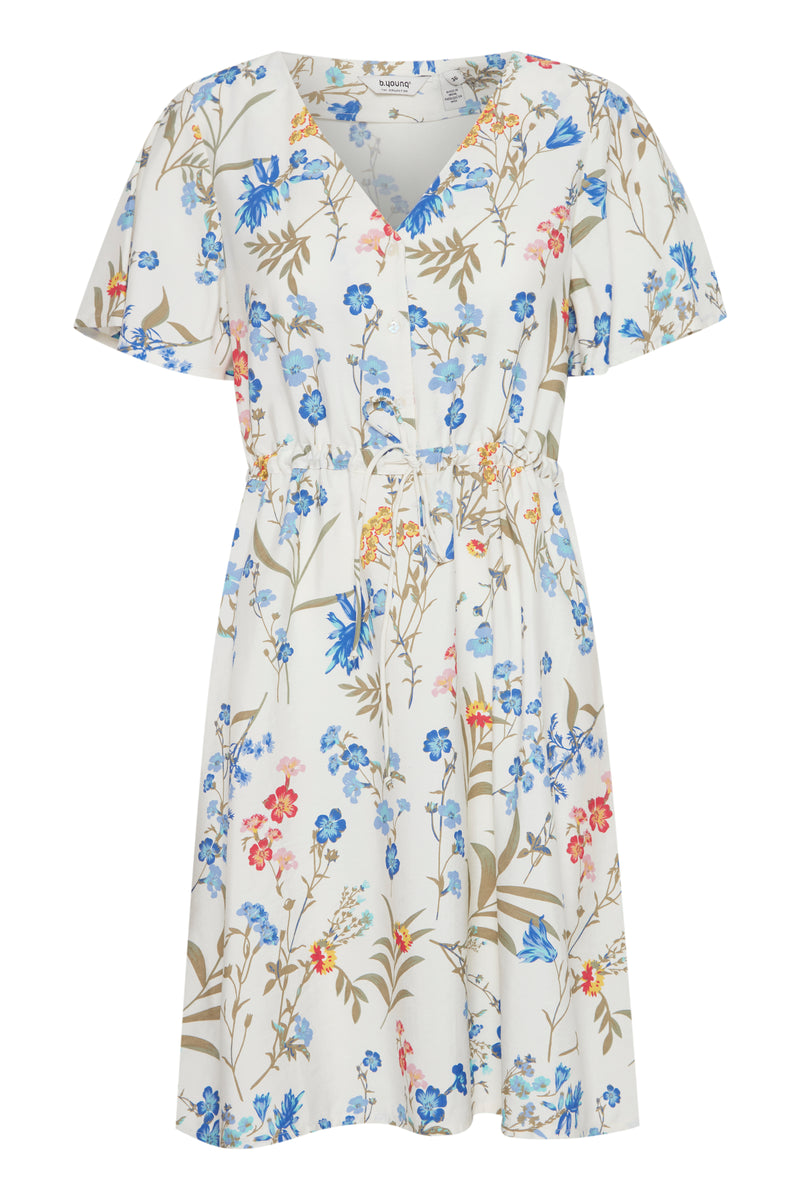 B.Young Byimilda Marshmallow Floral Printed Button Dress, 20815090