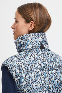 B.Young ByBomilla Dusty Blue Flower Print Gilet, 20815104 