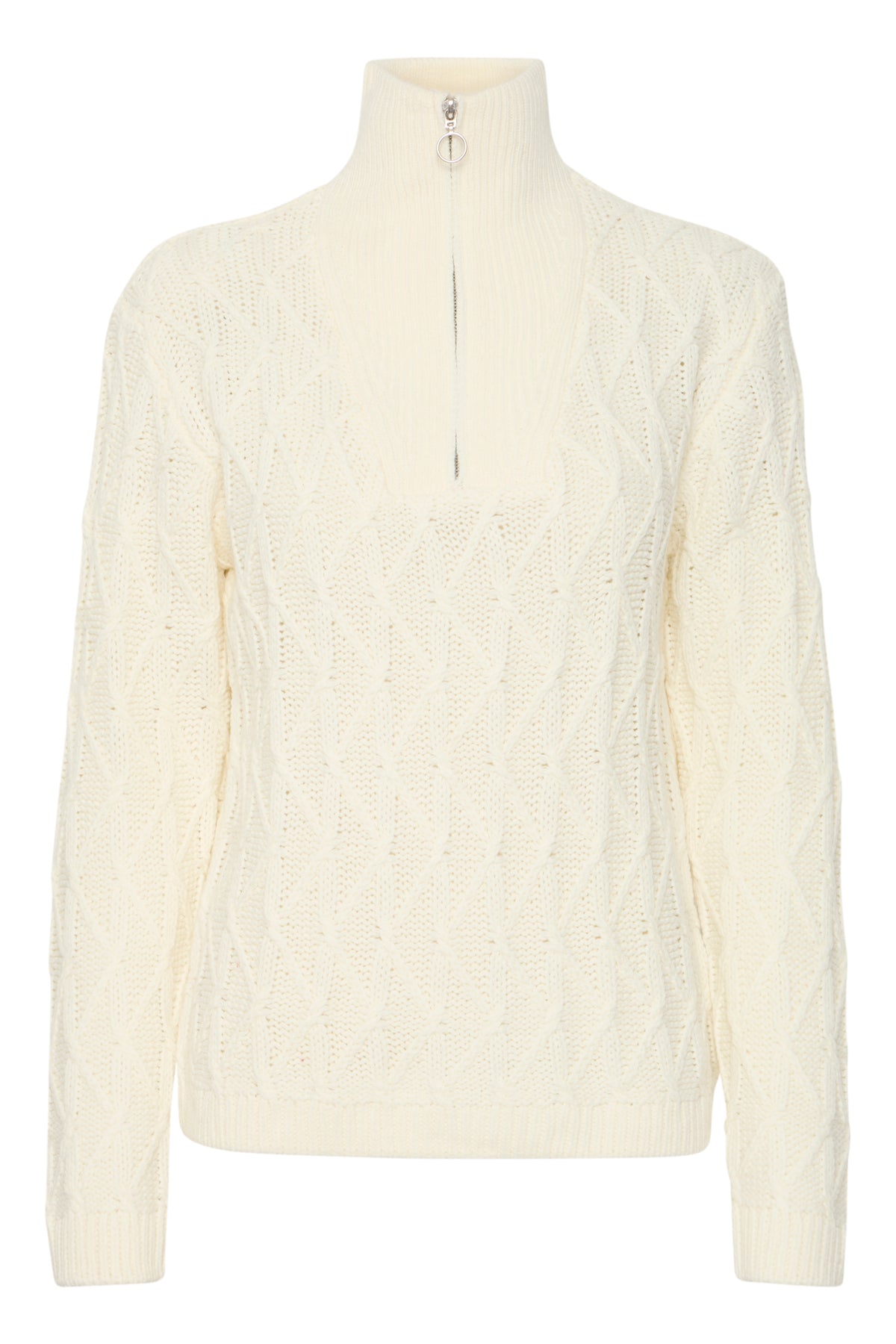 B.Young Byotinka Marshmallow Knitted Half Zip Jumper, 20815275