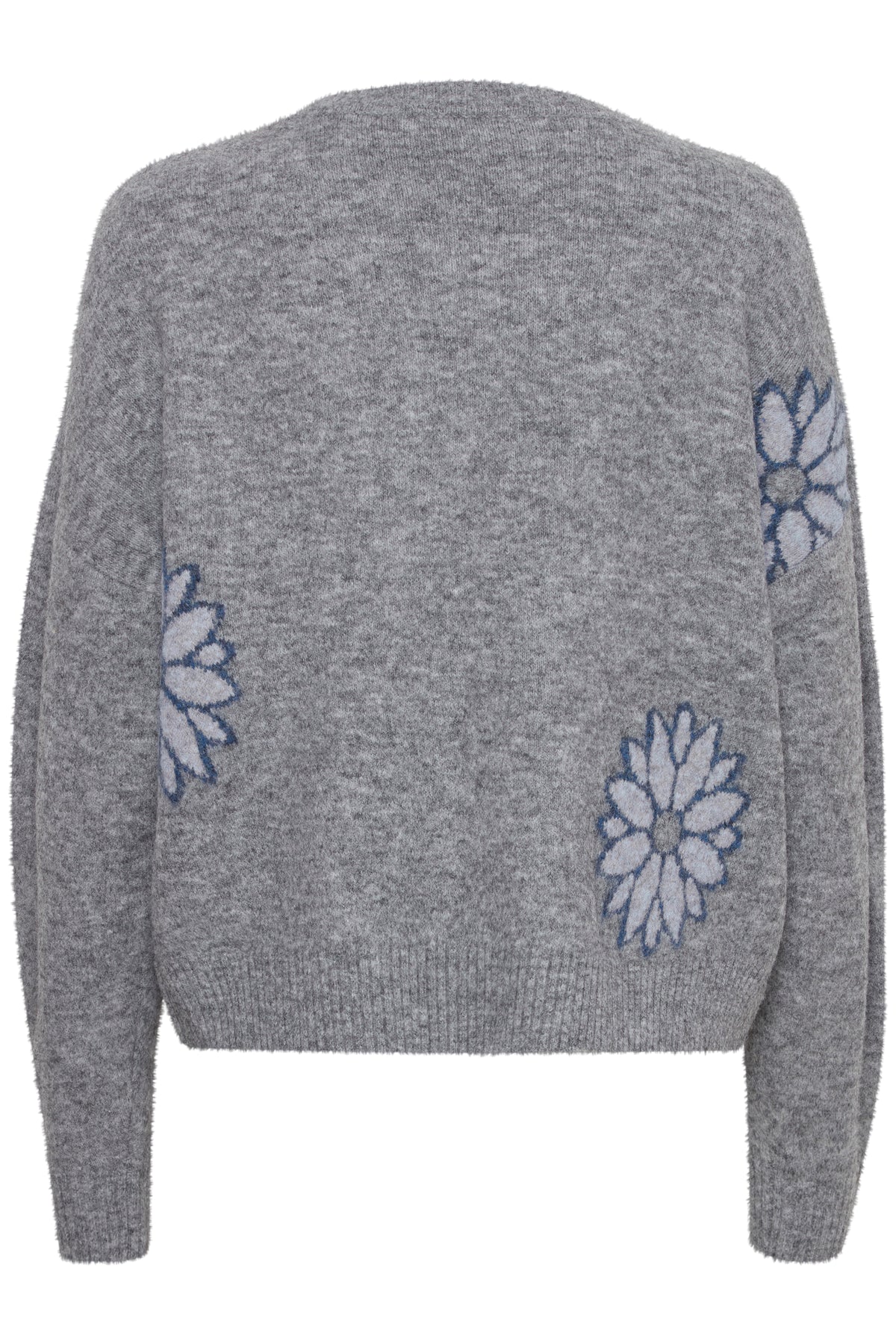 B.Young Byomea Grey Melange Daisy Oversized Knit, 20815289