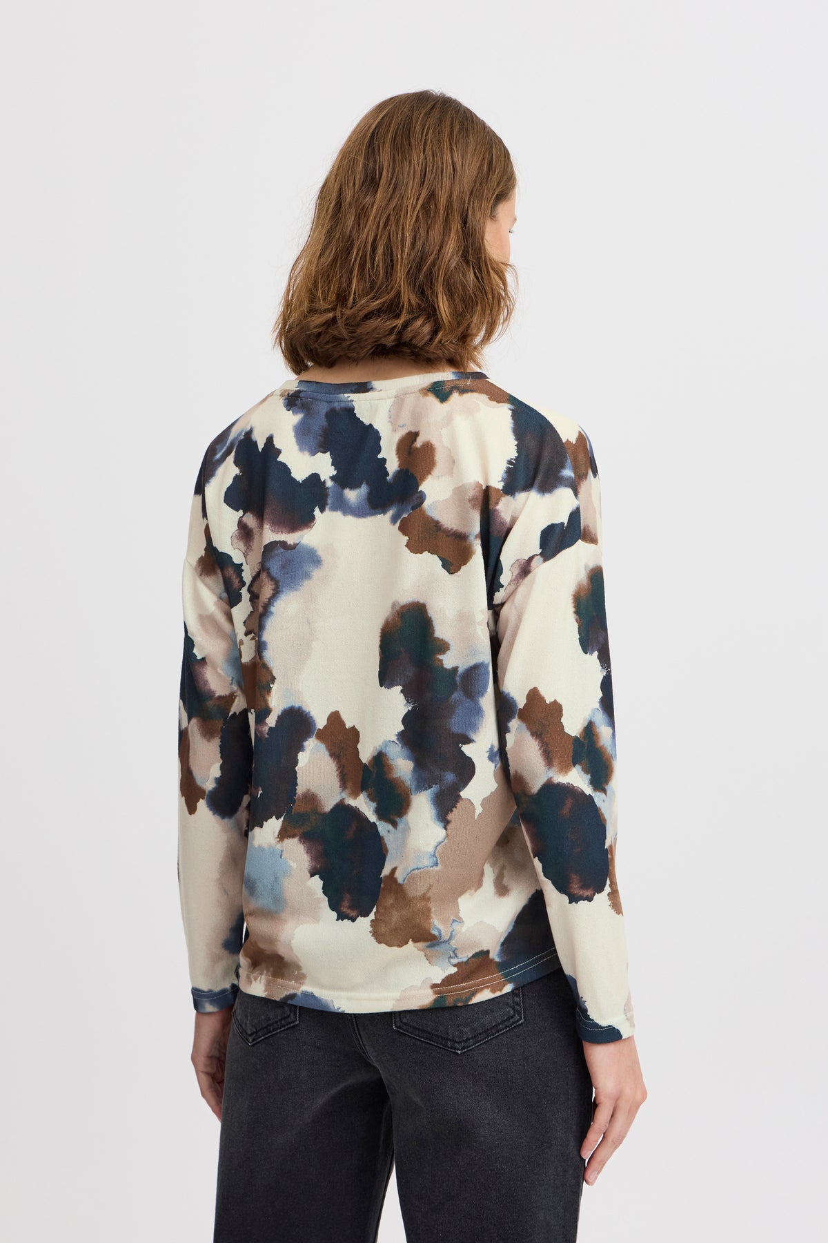 B.Young ByPieta Birch Watercolour Printed Knitted Pullover, 20815356