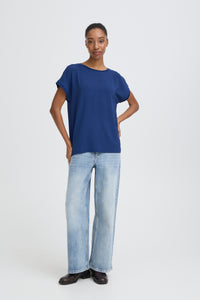 B.Young ByPanyax Medieval Blue Silky Front T-Shirt