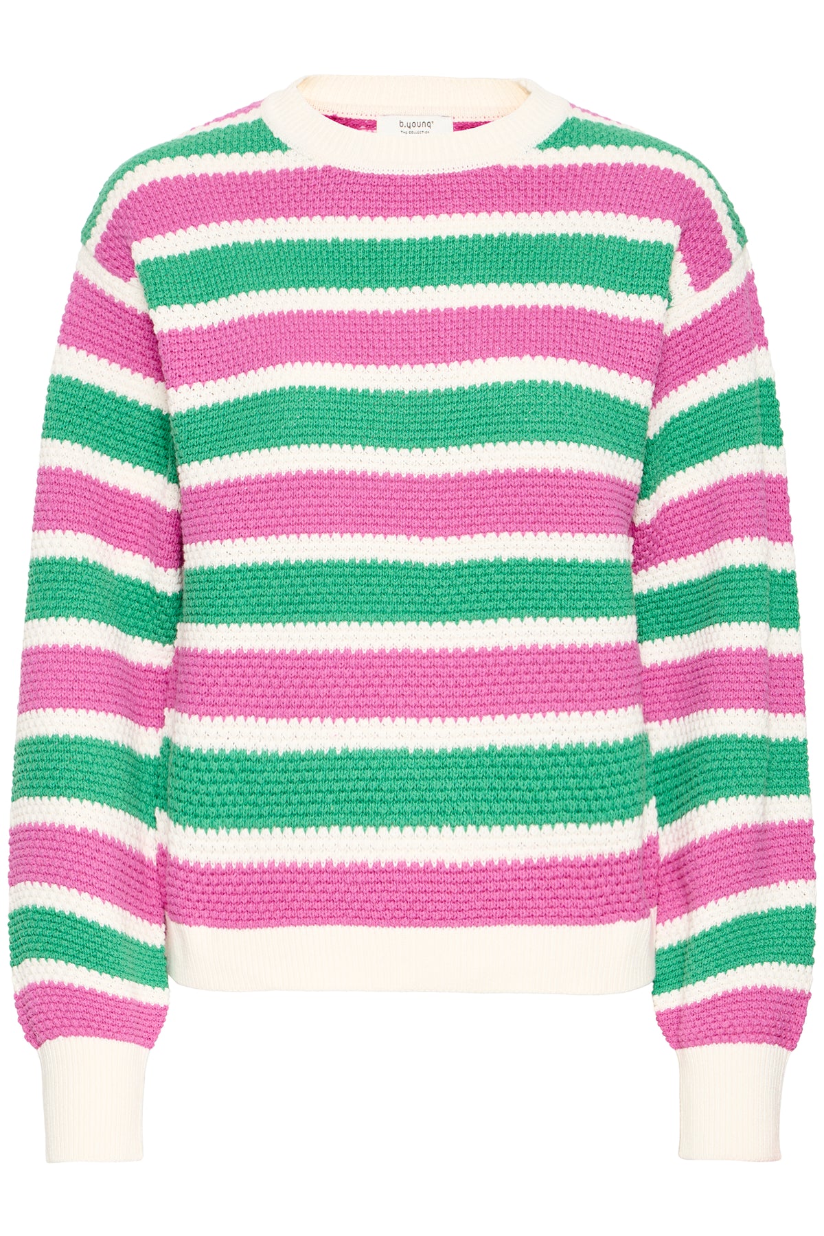 B.Young ByMikala Phlox Pink Stripe Textured Knit, 20818588