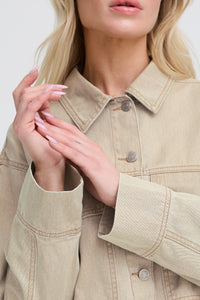 B.Young ByLupina Nomad Beige Denim Jacket, 20818742