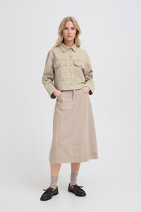 B.Young ByLupina Nomad Beige Denim Jacket, 20818742