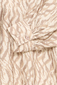 B.Young ByIkaia Birch Tiger Print V-Neck Blouse, 20818767