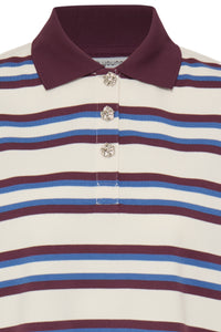 B.Young ByPelda Fig Burgundy Long Sleeve Polo