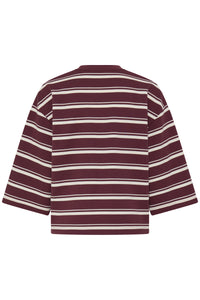 B.Young ByPelda Fig Stripe 3/4 Sleeve T-Shirt