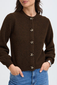 B.Young ByOmea Java Melange Embellished Button Cardigan, 20819510