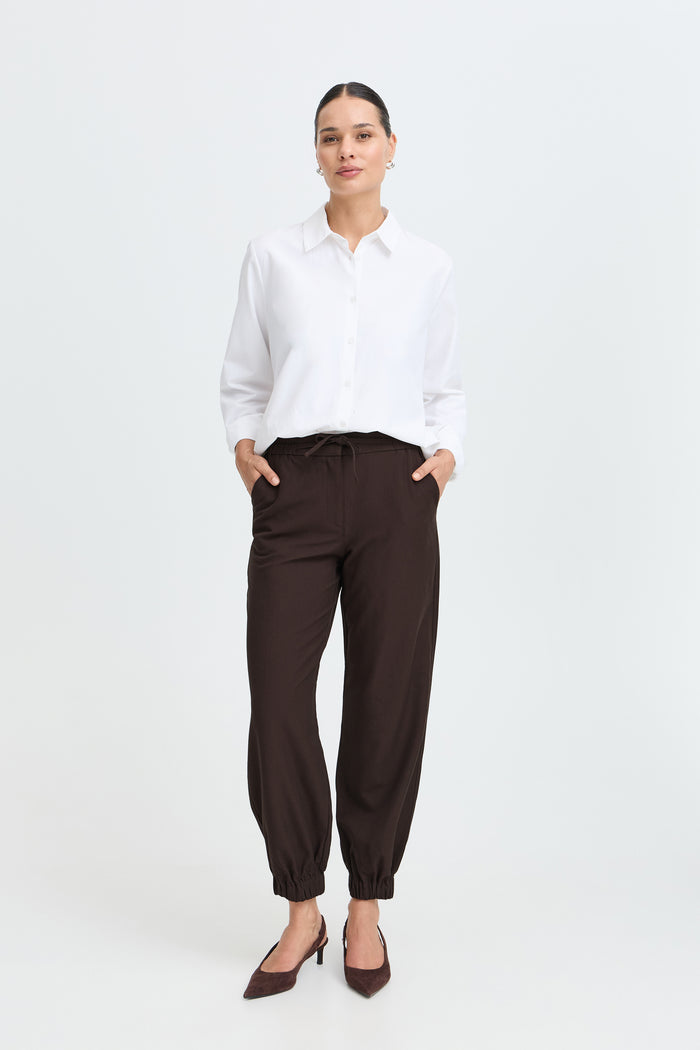 B.Young ByDanta Java Brown Balloon Cuff Trousers