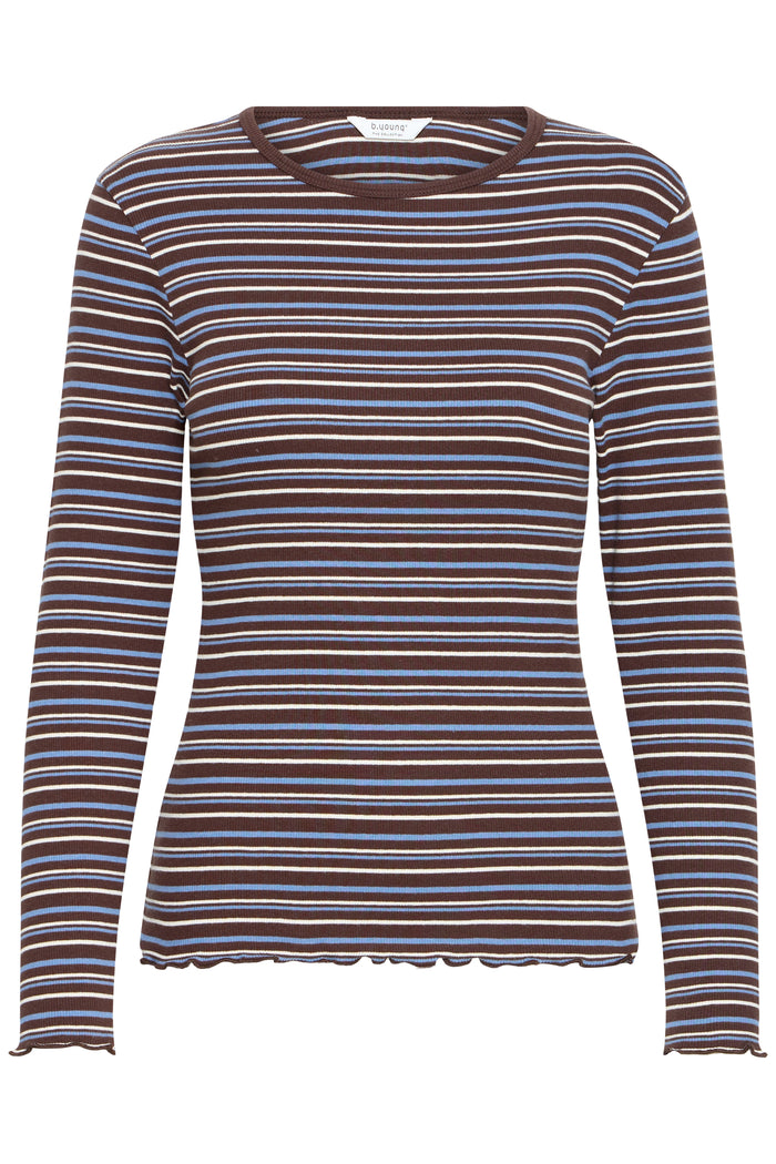 B.Young ByTone Java Stripe Long Sleeve Top