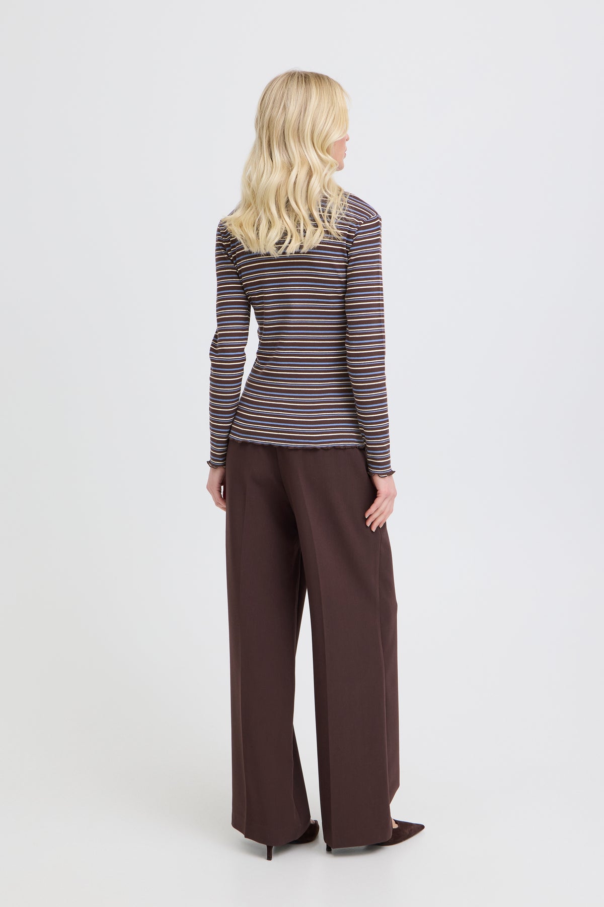B.Young ByTone Java Stripe Long Sleeve Top