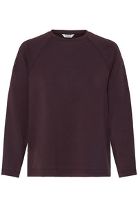 B.Young ByPusti Fudge Burgundy Modal Top with Slit Detailing