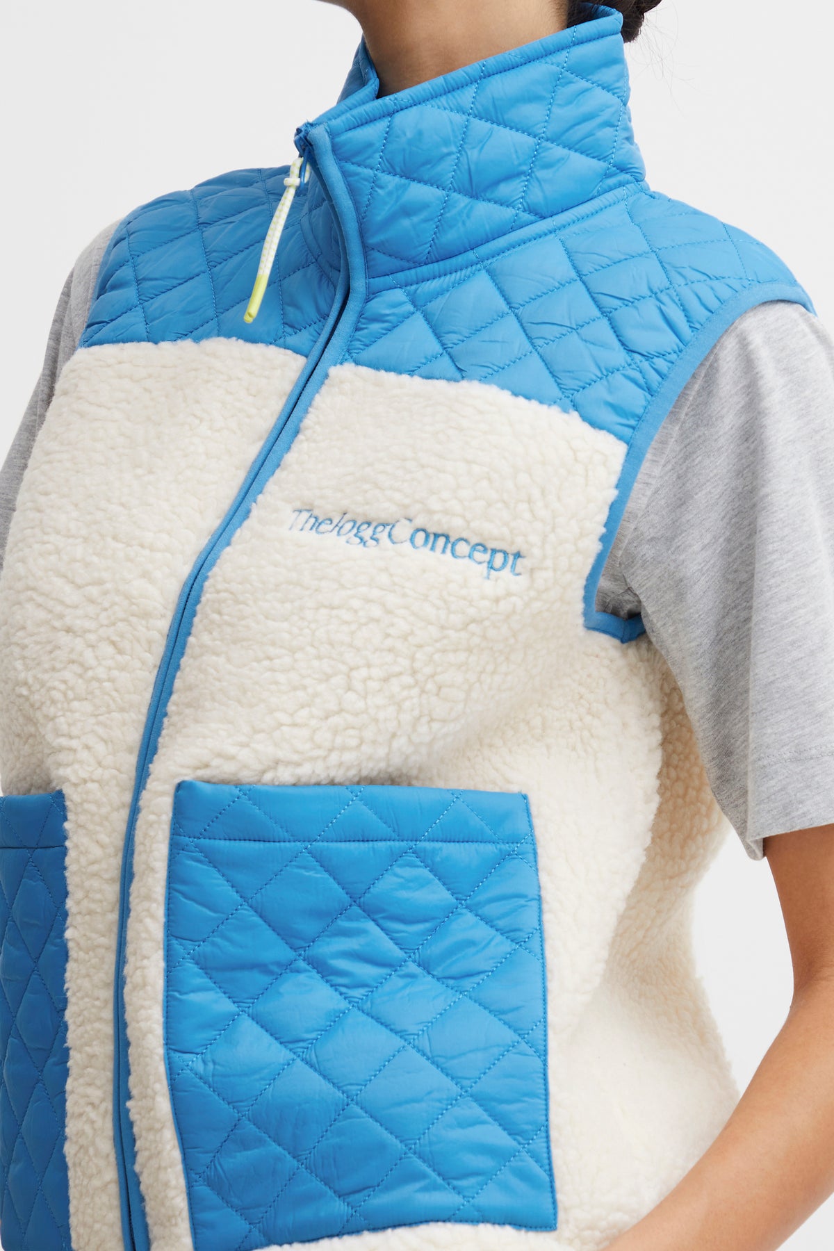 The Jogg Concept Jcberri Malibu Blue Teddy Gilet, 22800160