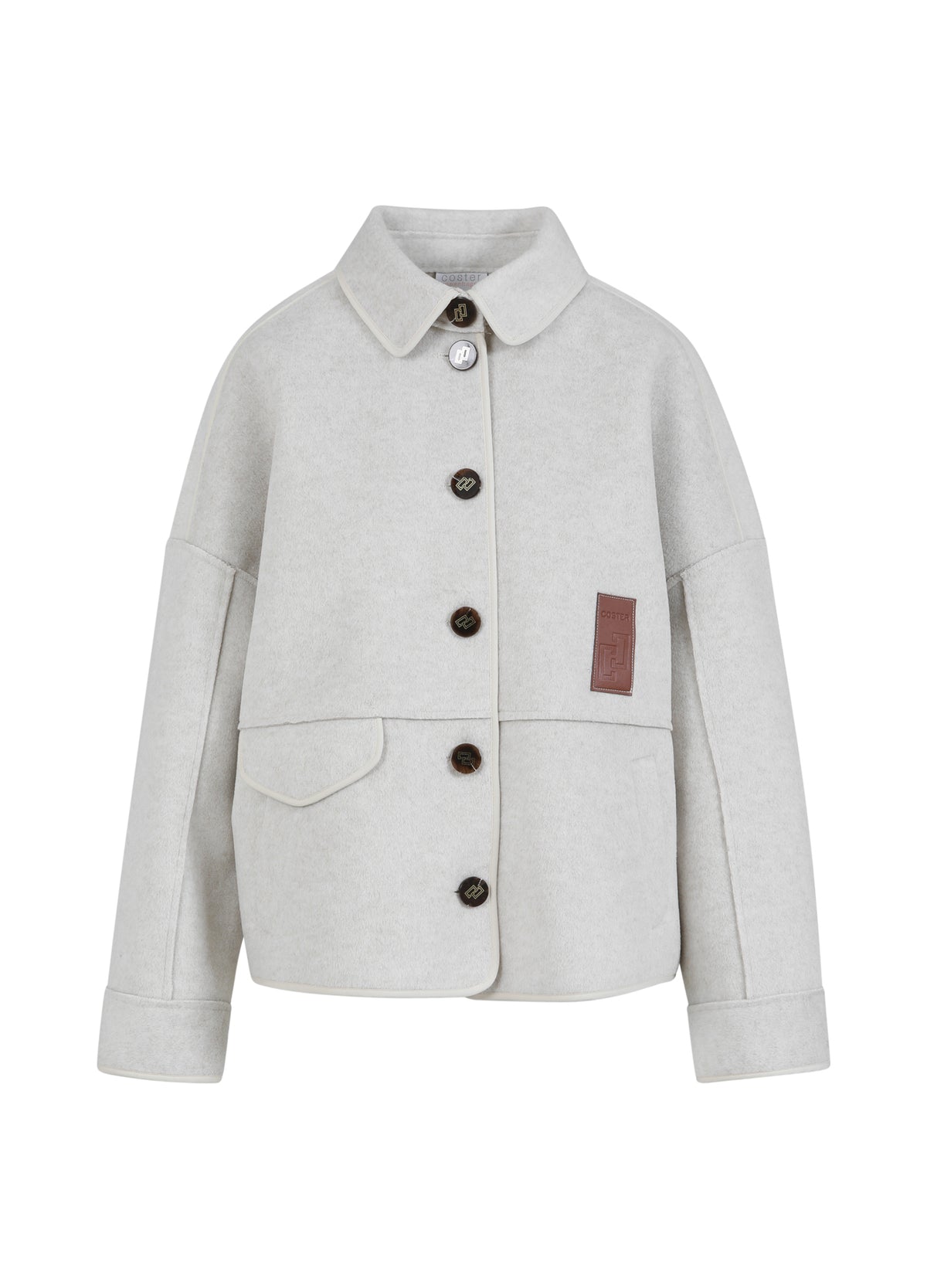 Coster Copenhagen Sand Button Oversized Supersoft Suede Jacket, 244-6453