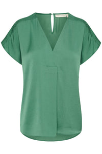 InWear Rinda Hunter Green V-Neck Top, 30105188