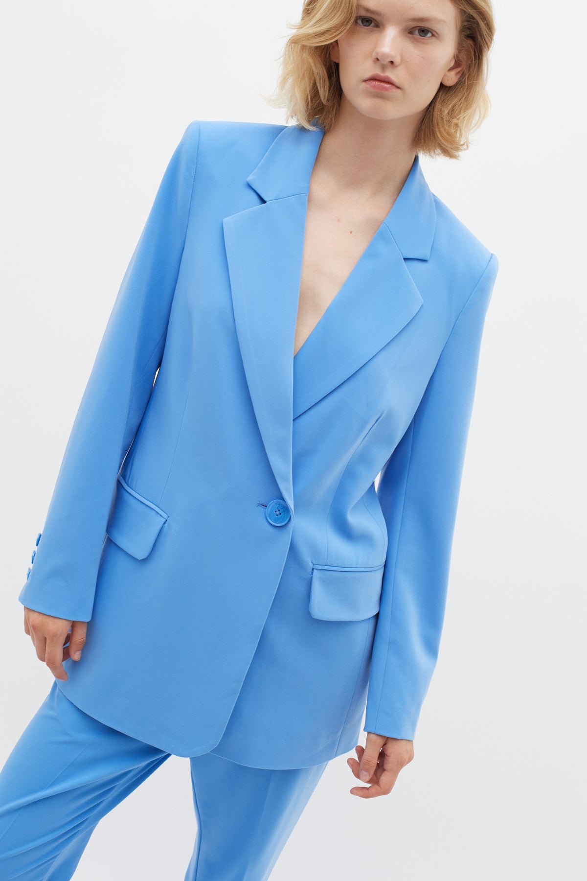 InWear Adian Marina Blue Longline Classic Blazer, 30107854