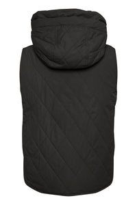 InWear Iktra Black Oversized Quilted Gilet, 30108461