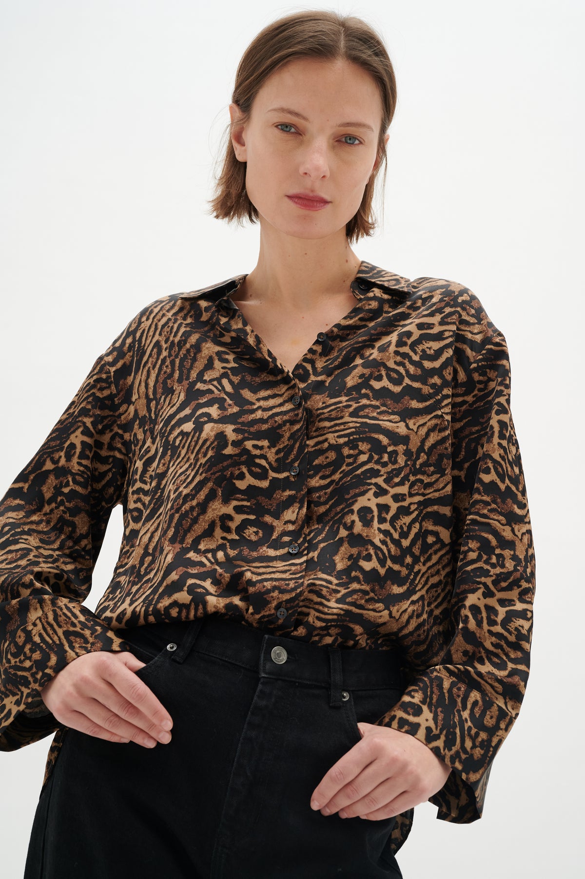 InWear Laurelin Leopard Print Oversized Shirt, 30108801