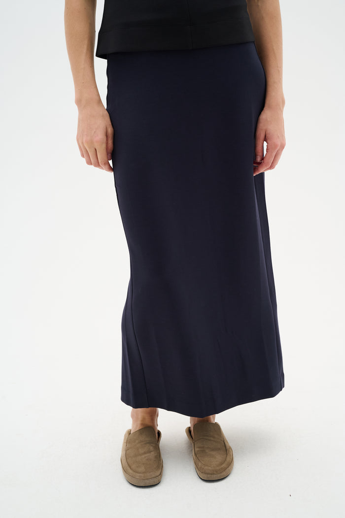 InWear Aida Marine Blue Modal Ankle Length Tube Skirt, 30109092