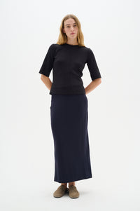 InWear Aida Marine Blue Modal Ankle Length Tube Skirt, 30109092