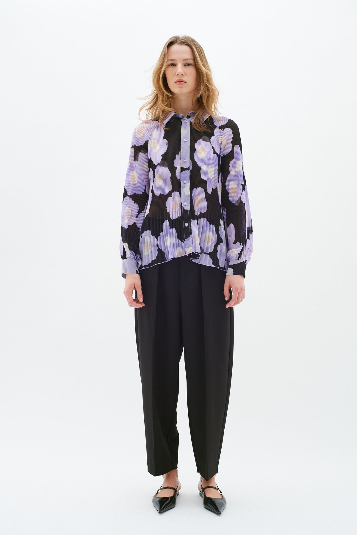 InWear Hendra Lavender Poetic Flower Oversized Shirt, 30109399