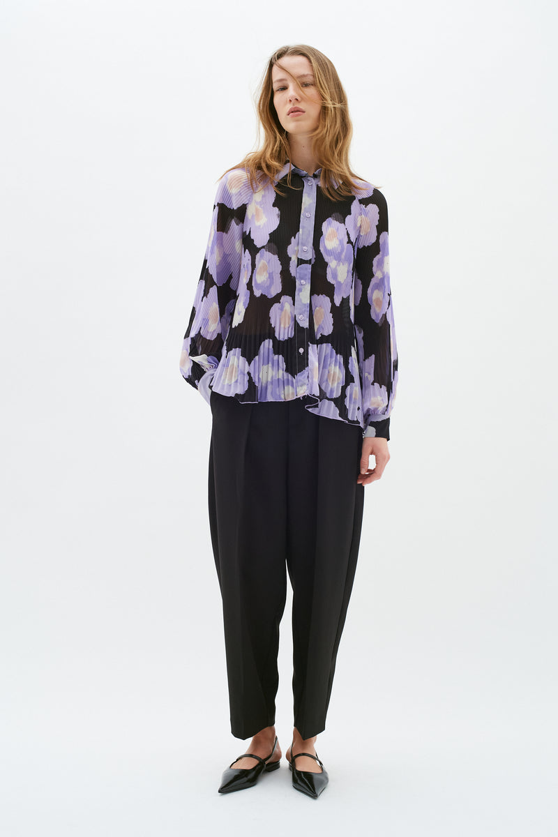 InWear Hendra Lavender Poetic Flower Oversized Shirt, 30109399