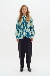 InWear Hendra Green Poetic Flower Oversized Shirt