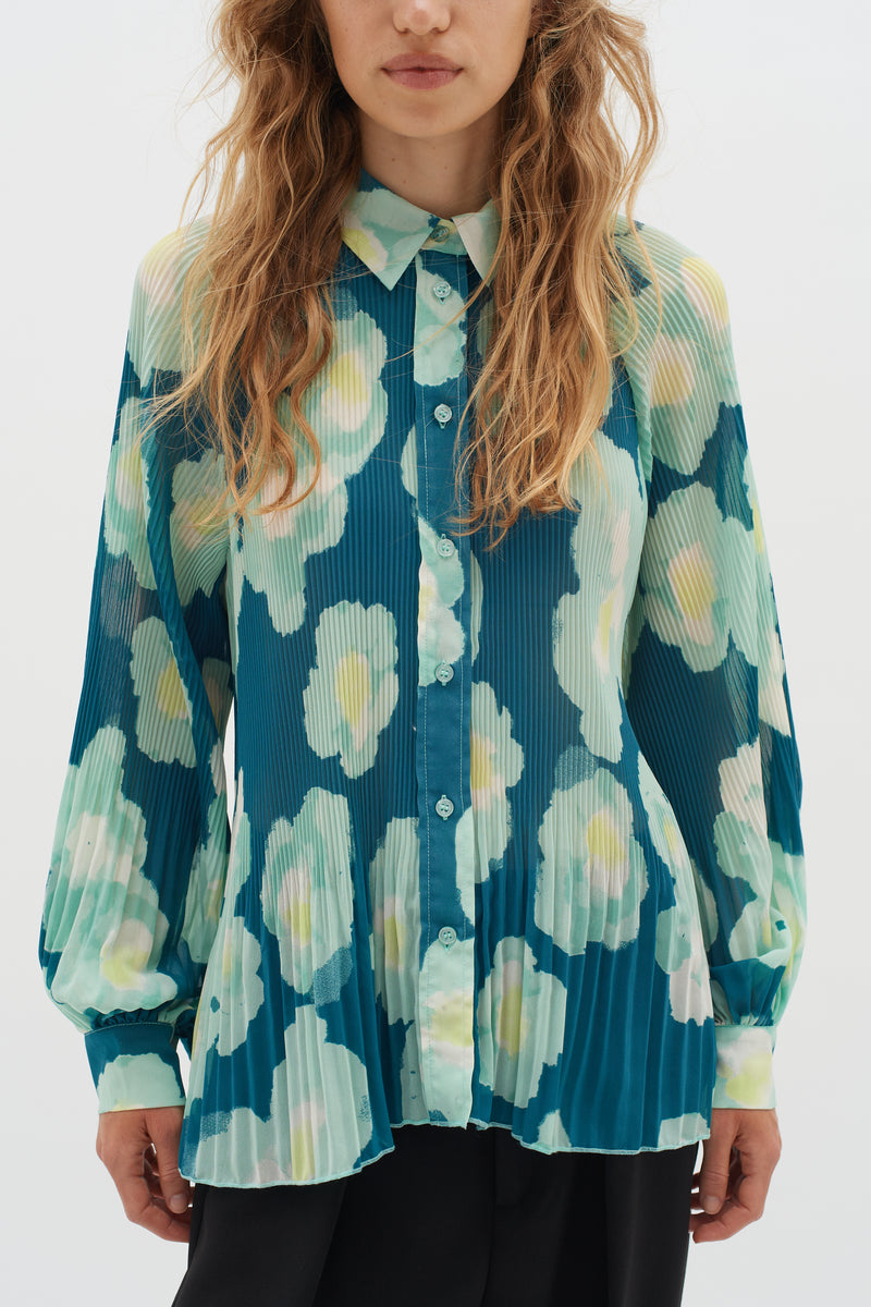 InWear Hendra Green Poetic Flower Oversized Shirt