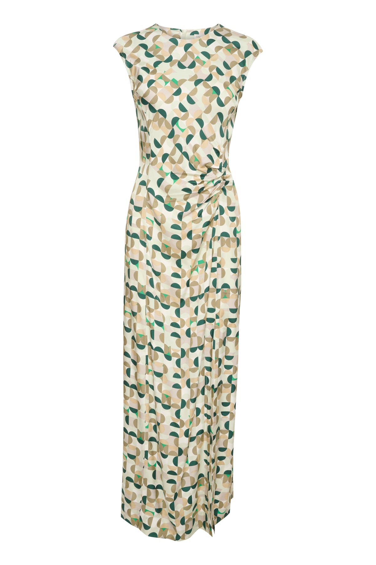 InWear Beril Green Geometric Printed Ankle Length Maxi Dress, 30109451