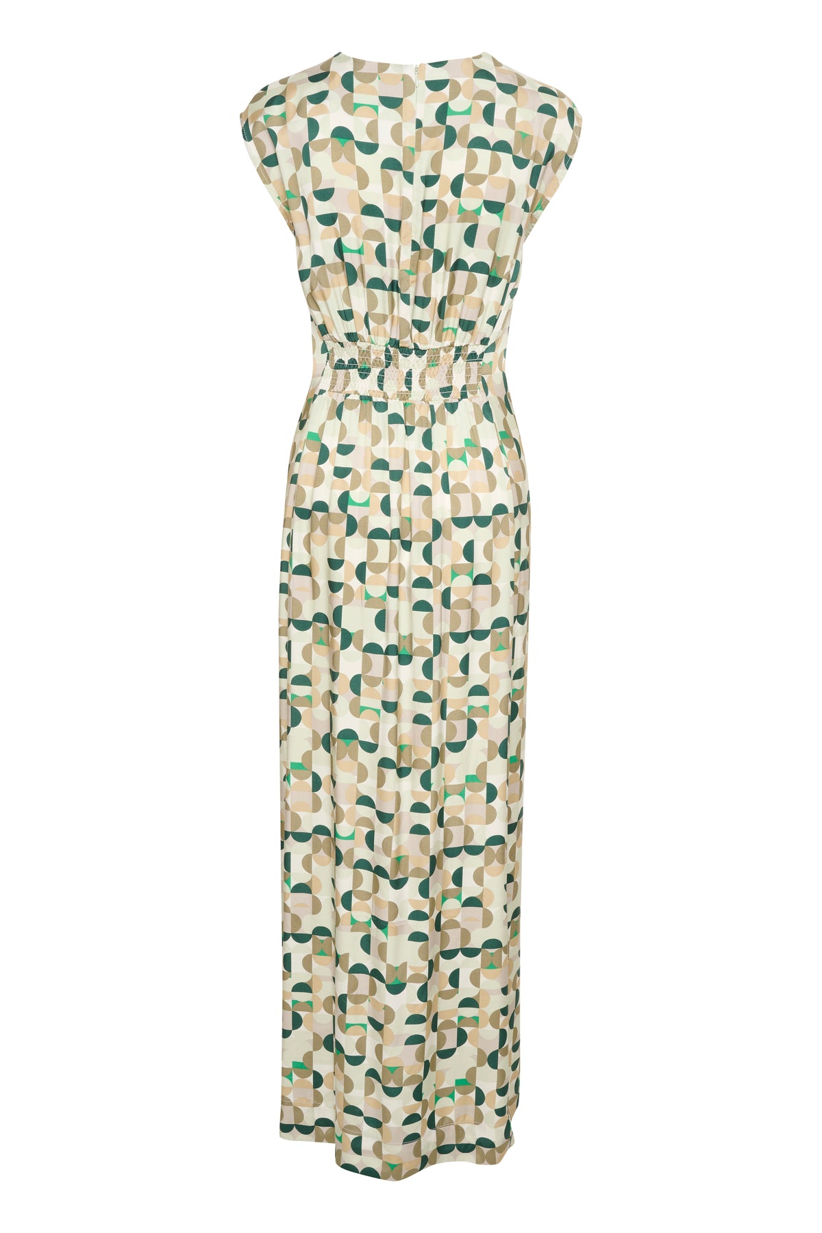 InWear Beril Green Geometric Printed Ankle Length Maxi Dress, 30109451