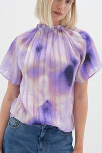 InWear Himari Lavender Art Splash Print Top