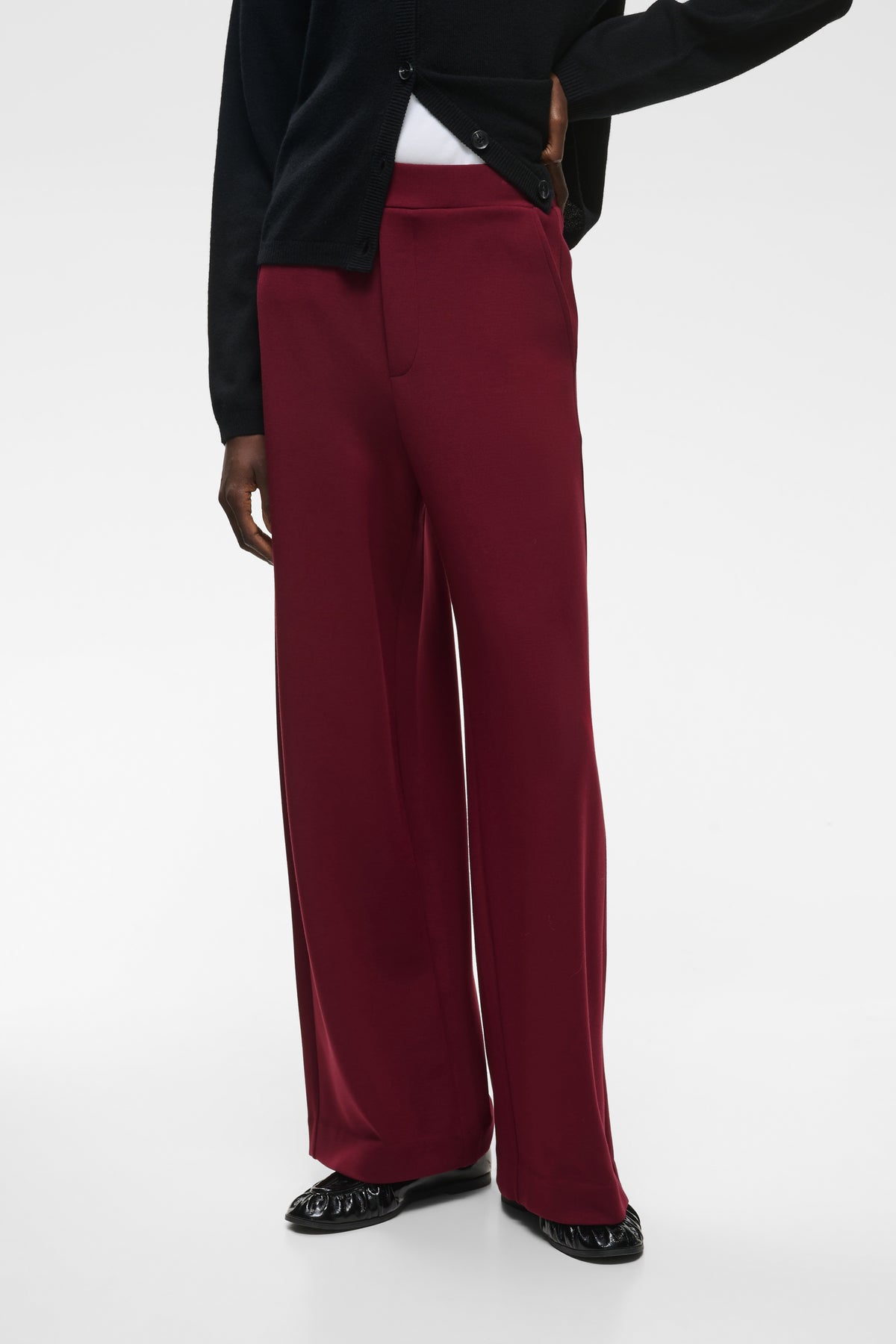 InWear Gincent Zinfandel Burgundy Modal Wide Leg Joggers