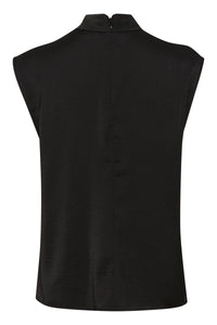 InWear Mato Nixie High Neck Black Sleeveless Top, 30109921