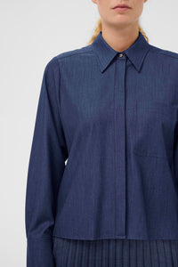 InWear Edition Cherrie Denim Pleated Back Shirt, 30112202