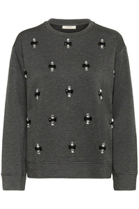 InWear Kincent Grey Melange Modal Deco Sweatshirt