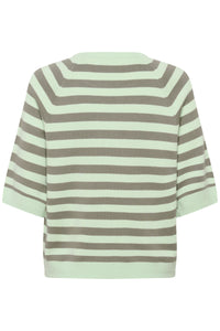 InWear MadieIW Mulled Basil Stripe Knitted T-Shirt Pullover, 30112398