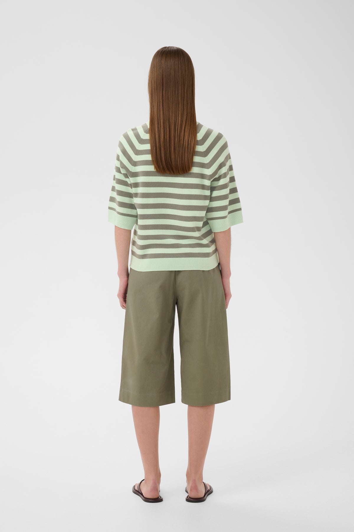 InWear MadieIW Mulled Basil Stripe Knitted T-Shirt Pullover, 30112398