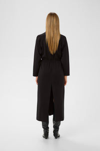 InWear Simi Vincent Black Modal Zip Midi Length Dress, 30112435