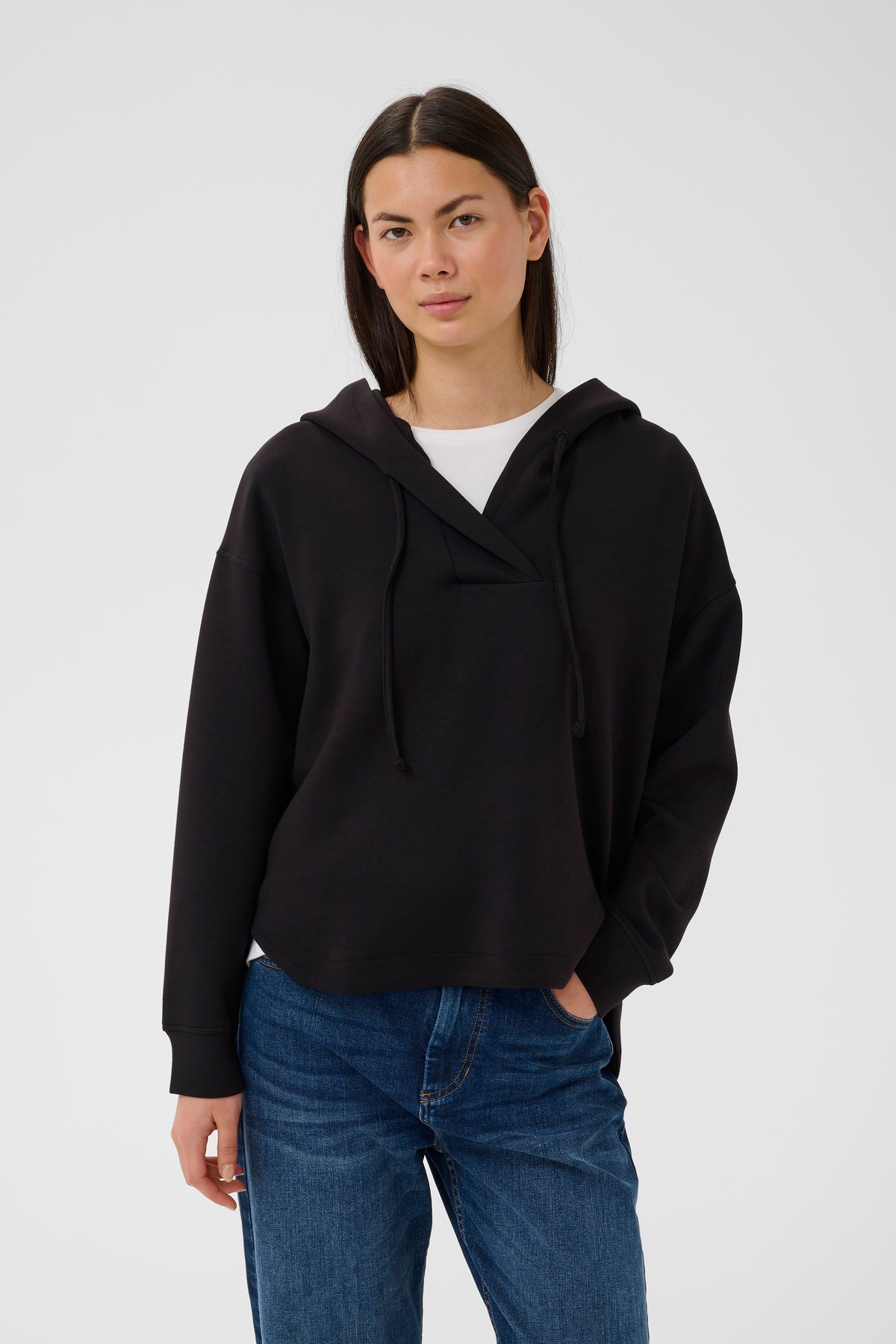 InWear Simi Vincent Black Modal Hoodie, 30112438