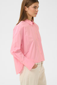 InWear LeloIW Neola Candy Pink Relaxed Fit Dipped Hem Shirt, 30112454