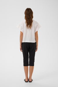 InWear Roseville Pure White Flutter Sleeve Classic Blouse