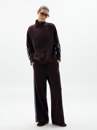 InWear Aggie Vincent Chocolate Brown Modal 1/2 Zip Sweatshirt, 30112856