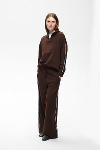InWear Aggie Vincent Modal Chocolate Brown Wide Leg Joggers