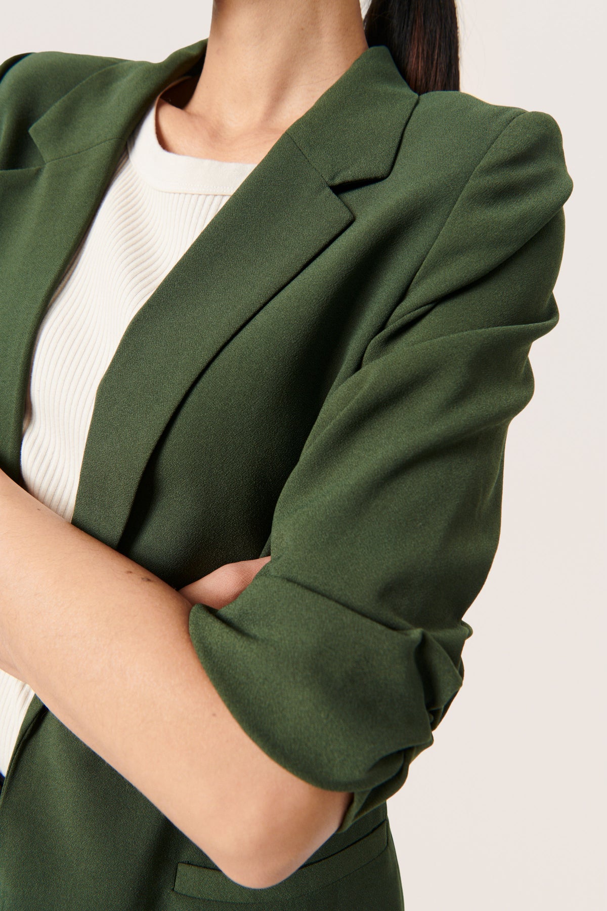 Soaked in Luxury Shirley Kombu Green Blazer, 30403608