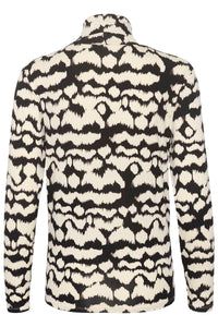 Soaked in Luxury Hanadi Whitecap Burro Zig Zag Printed Rollneck Top, 30405647