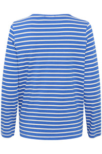 Soaked in Luxury Neo Beaucoup Blue Striped Long Sleeve Top, 30405976