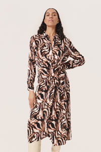 Soaked in Luxury Leighton Hot Fudge Swirl Midi Dress, 30406967