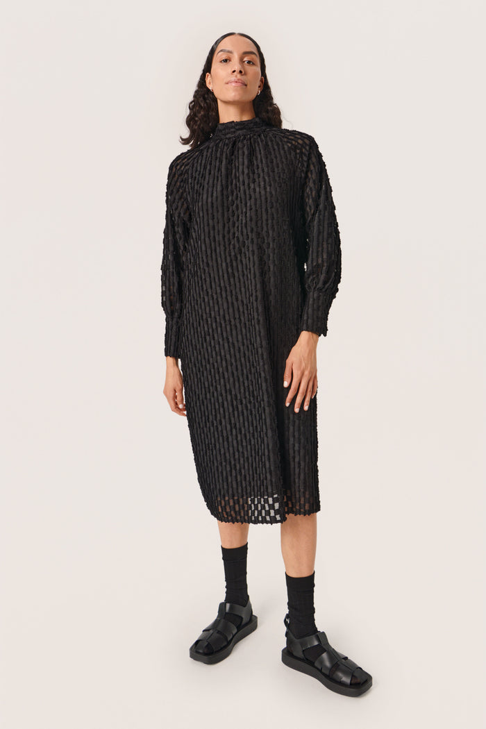 Soaked in Luxury Constantine Black Midi Dress, 30407007